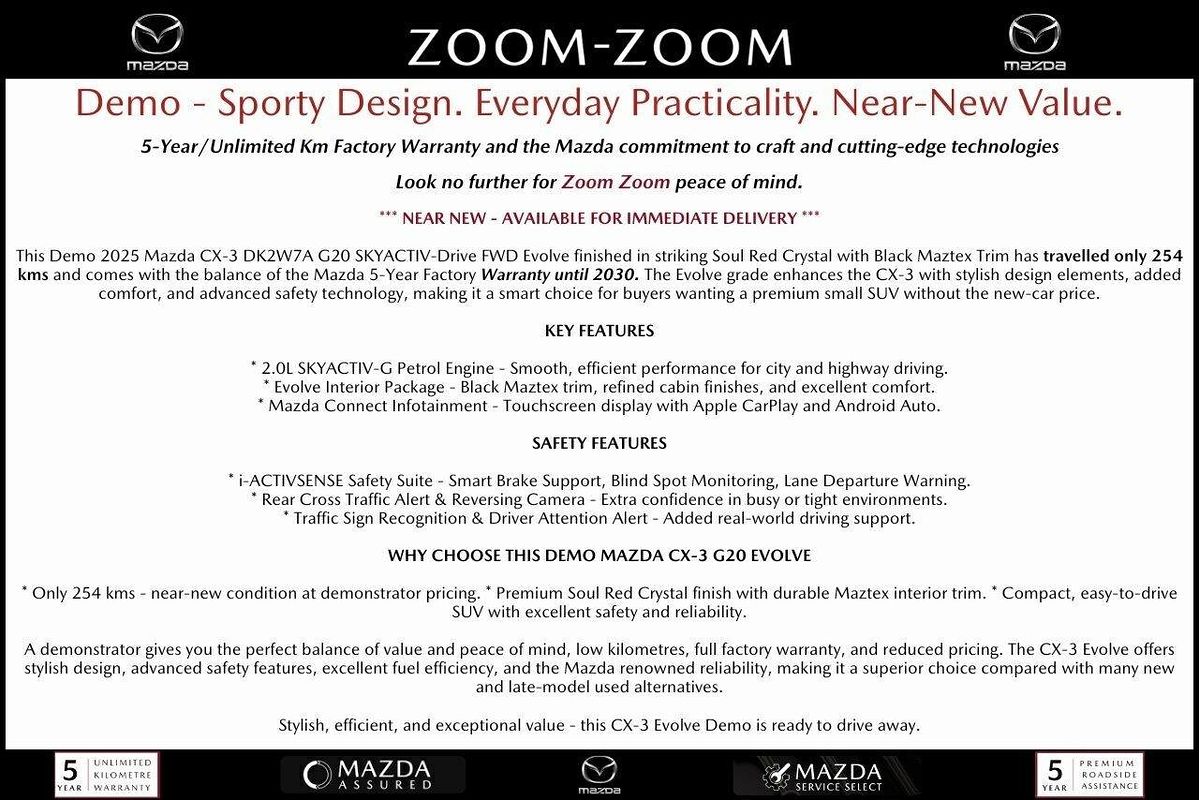2025 Mazda CX-3 G20 Evolve DK