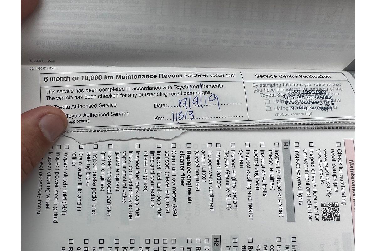 2018 Toyota Hilux SR GUN126R 4X4