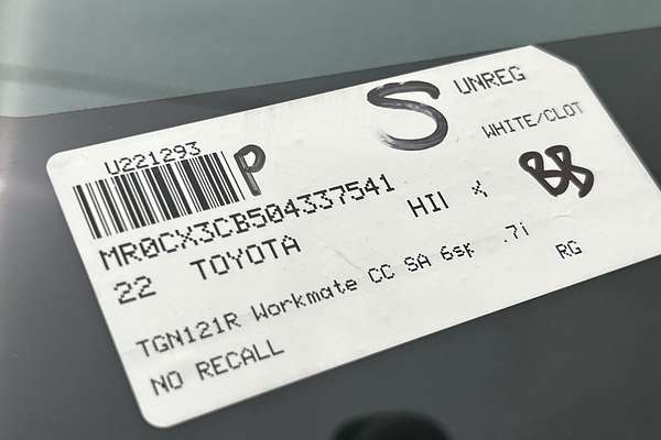 2022 Toyota Hilux Workmate TGN121R Rear Wheel Drive thumb-21