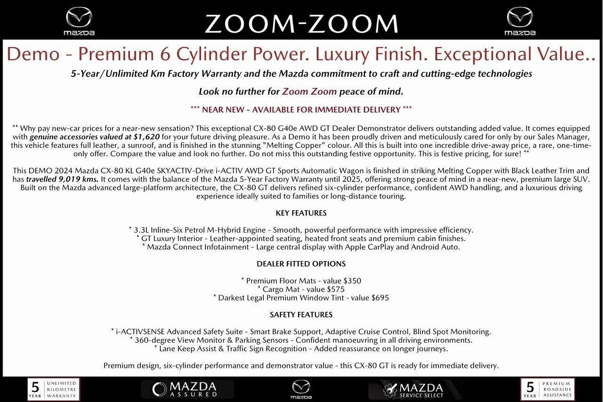 2024 Mazda CX-80 G40e GT KL