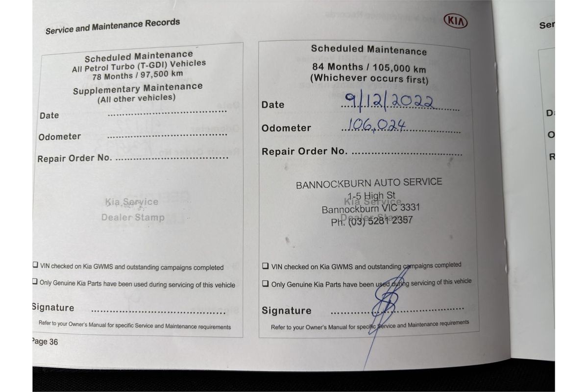 2016 Kia Cerato S YD