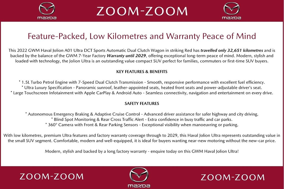 2022 Haval Jolion Ultra A01