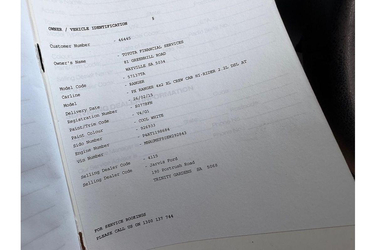 2014 Ford Ranger XL Hi-Rider PX Rear Wheel Drive 2.2L