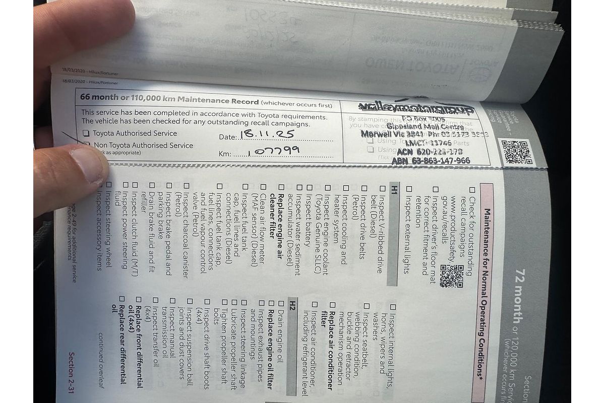 2020 Toyota Hilux SR GUN126R 4X4