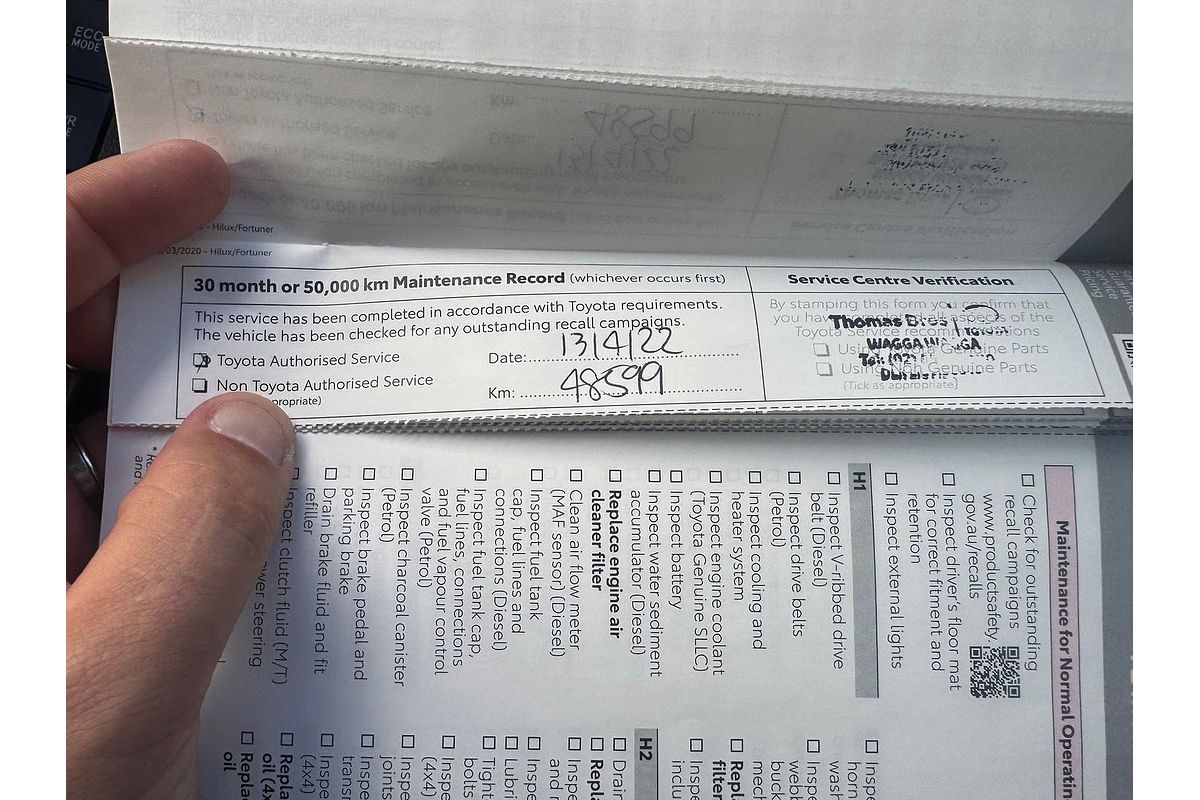 2020 Toyota Hilux SR GUN126R 4X4