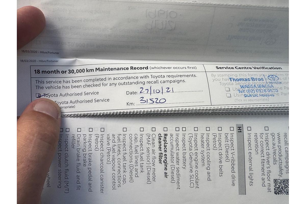 2020 Toyota Hilux SR GUN126R 4X4