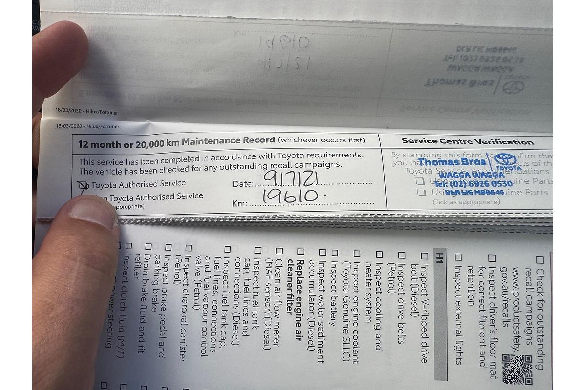 2020 Toyota Hilux SR GUN126R 4X4