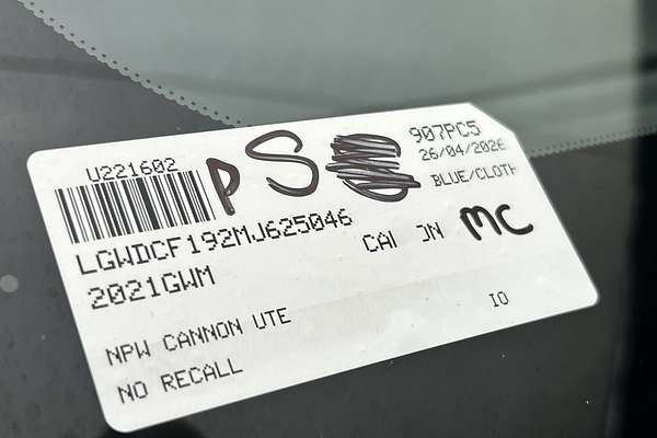 2021 GWM Ute Cannon-X NPW 4X4 thumb-23