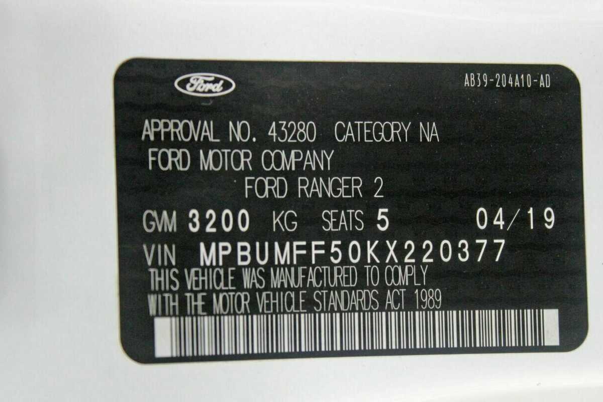 2019 Ford Ranger XL 3.2 (4x4) PX MkIII MY19 4X4