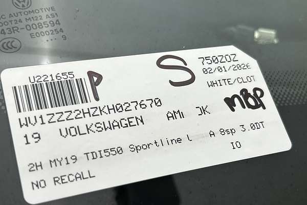 2019 Volkswagen Amarok TDI550 Sportline 2H 4X4 thumb-24