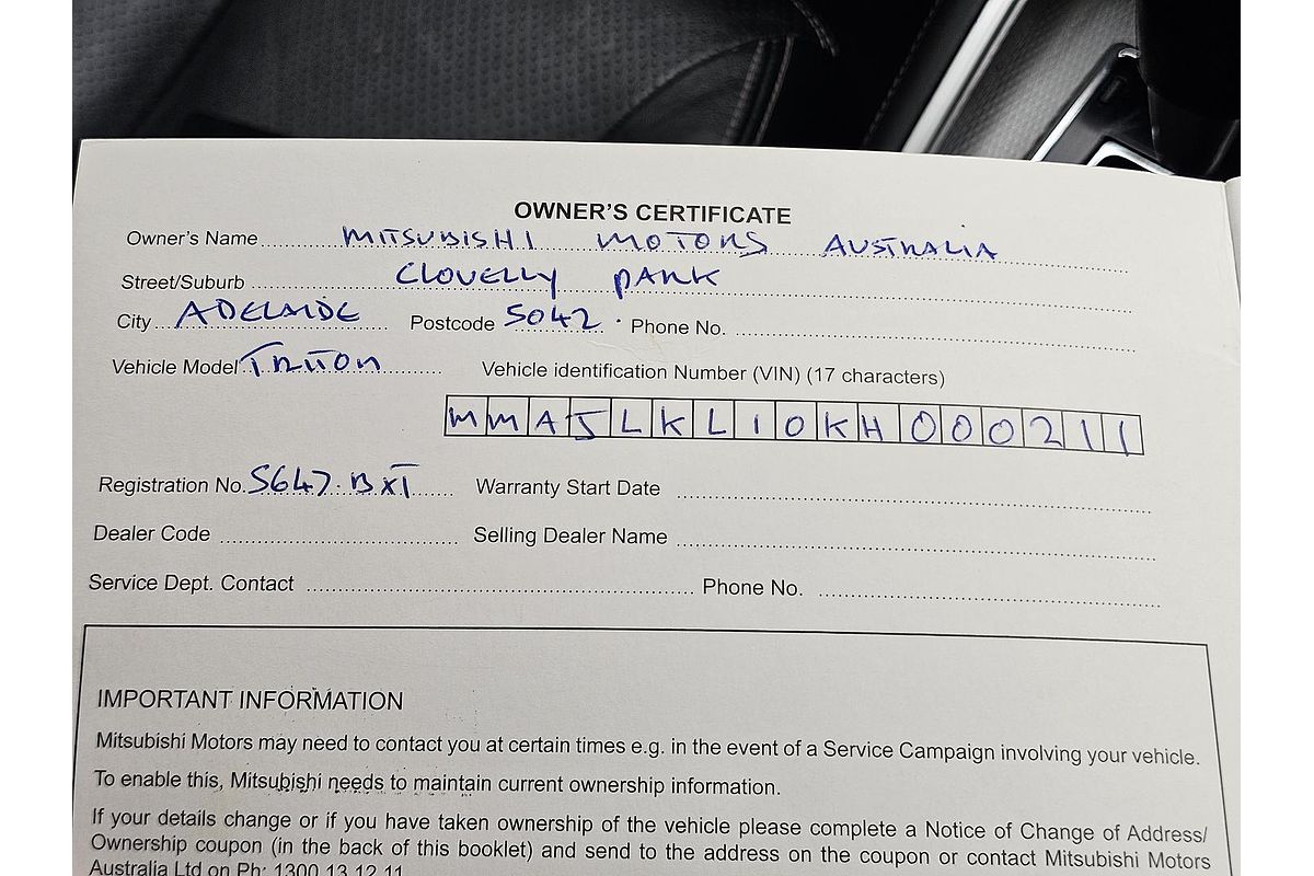 2018 Mitsubishi Triton GLS Premium MR 4X4