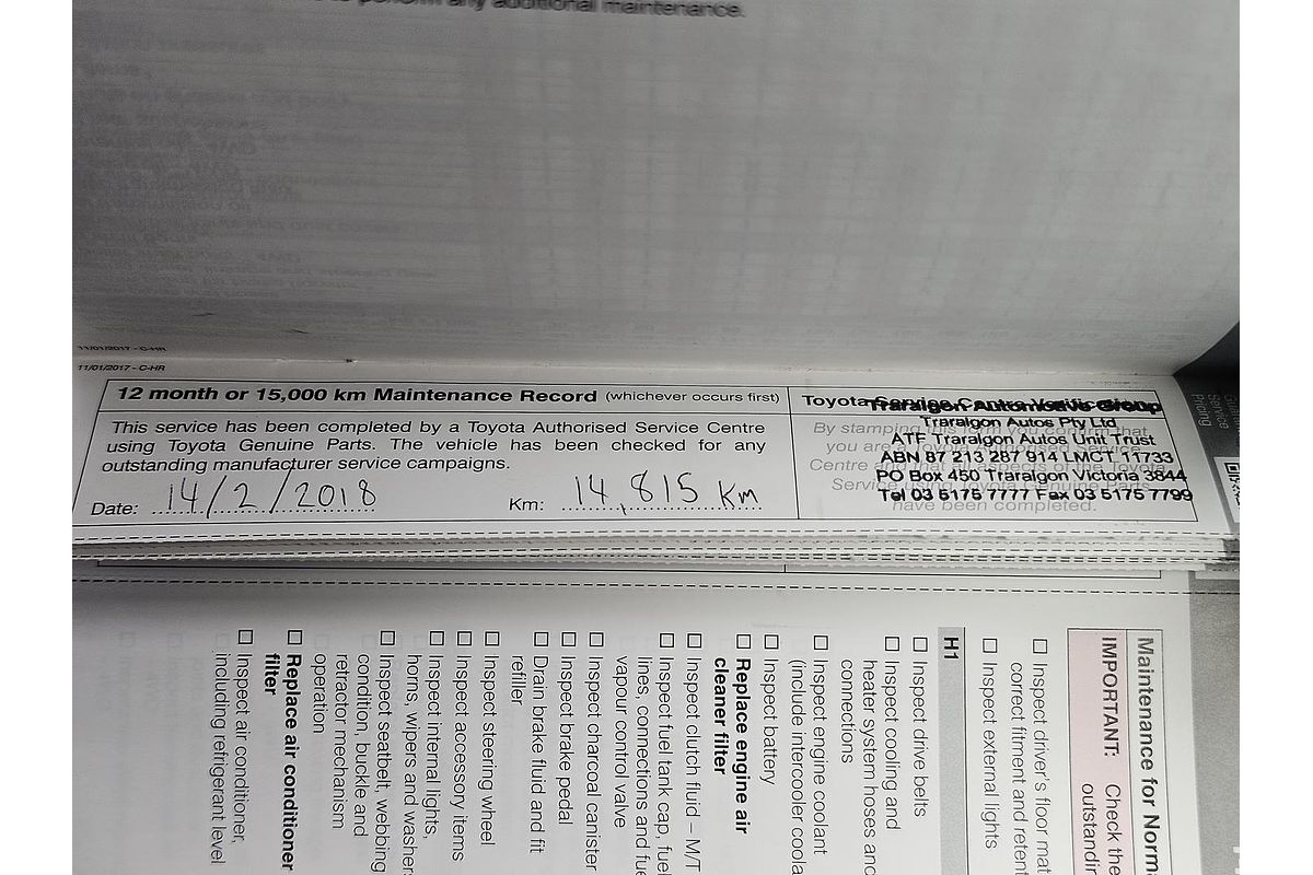 2017 Toyota C-HR Koba NGX10R