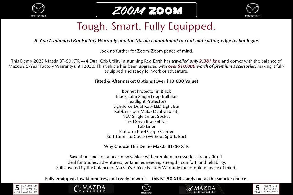 2025 Mazda BT-50 XTR TF 4X4
