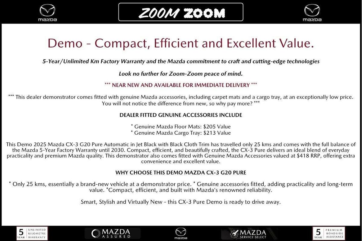 2025 Mazda CX-3 G20 Pure DK
