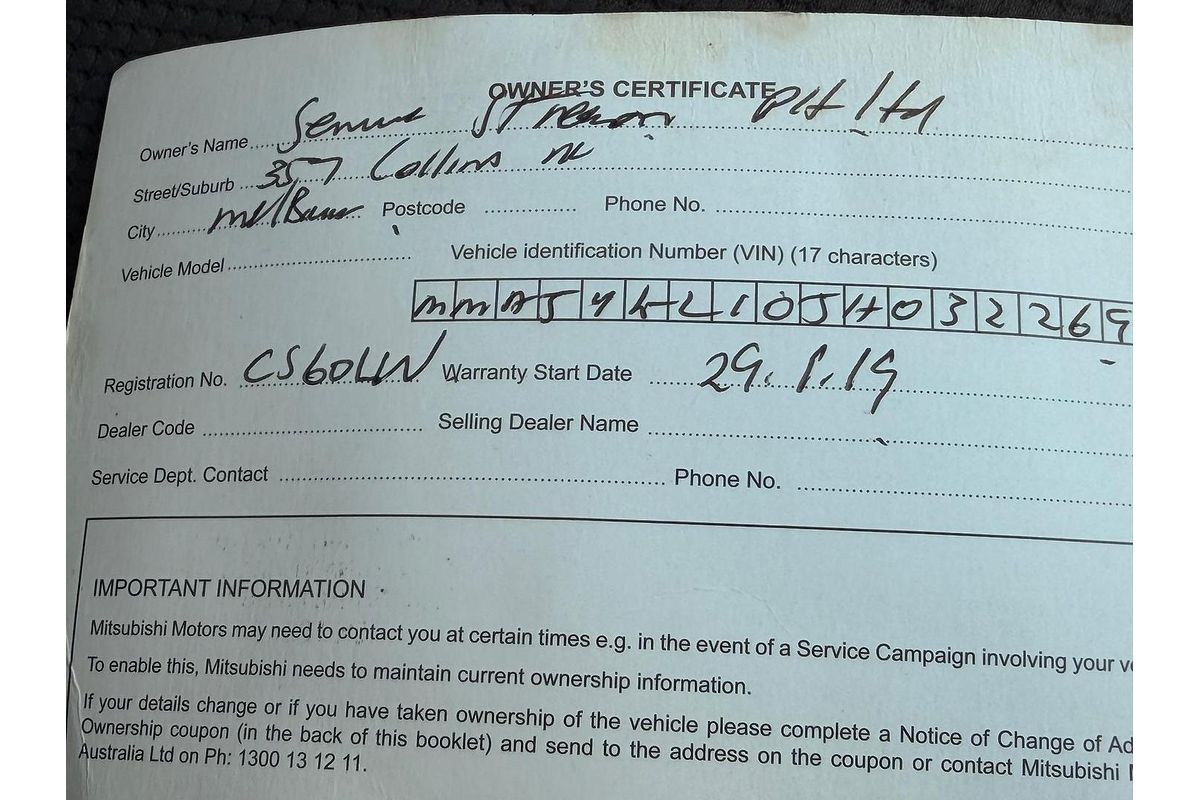 2018 Mitsubishi Triton GLX+ MQ 4X4