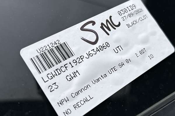 2023 GWM Ute Cannon Vanta NPW 4X4 thumb-23