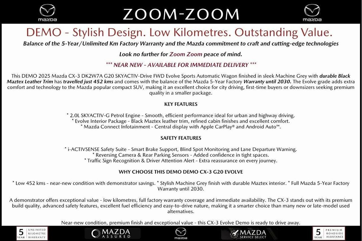 2025 Mazda CX-3 G20 Evolve DK