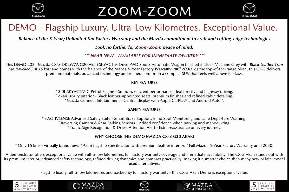 2024 Mazda CX-3 G20 Akari DK