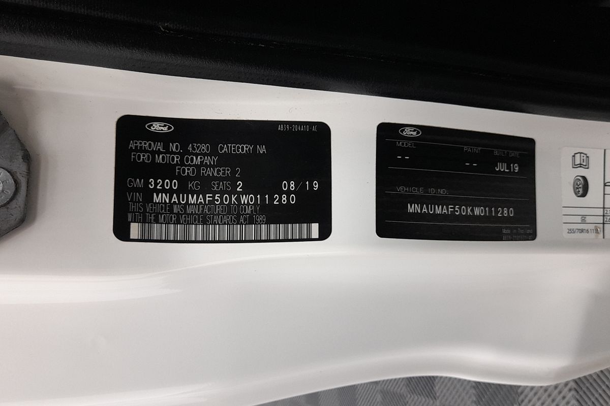 2019 Ford Ranger XL PX MkIII 4X4 3.2L