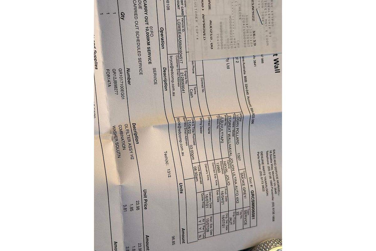 2021 GWM Jolion Ultra A01