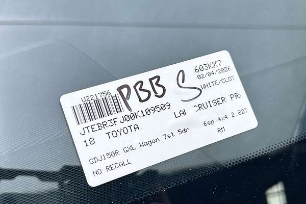 2018 Toyota Landcruiser Prado GXL GDJ150R thumb-23