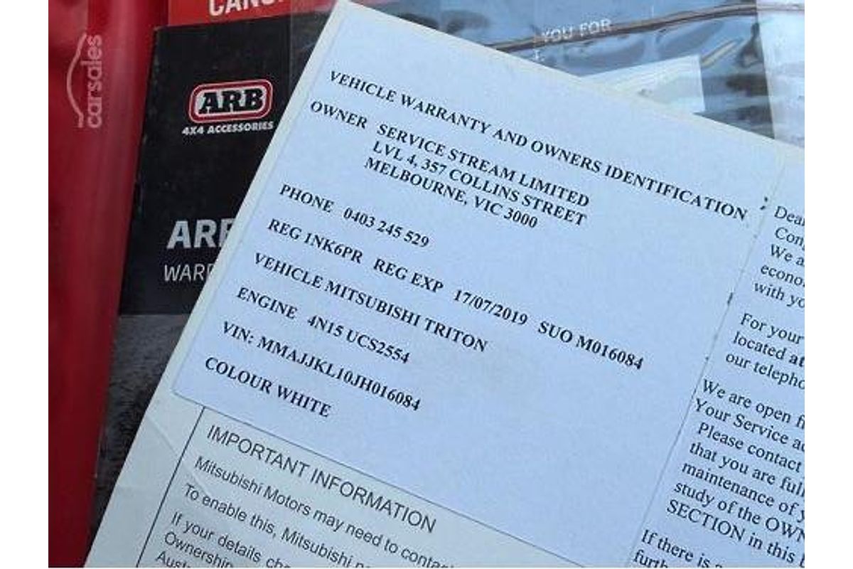 2018 Mitsubishi Triton GLX+ MQ 4X4