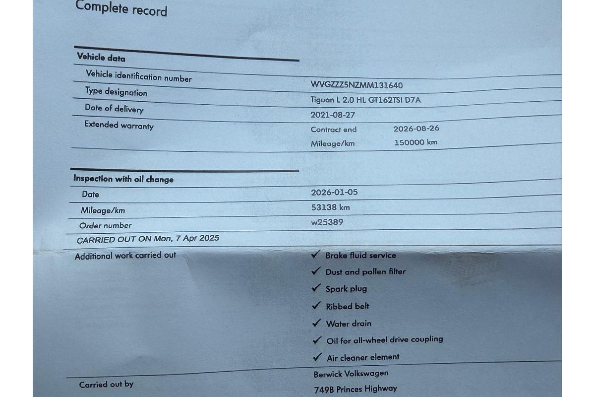 2021 Volkswagen Tiguan 162TSI Wolfsburg Edition Allspace 5N