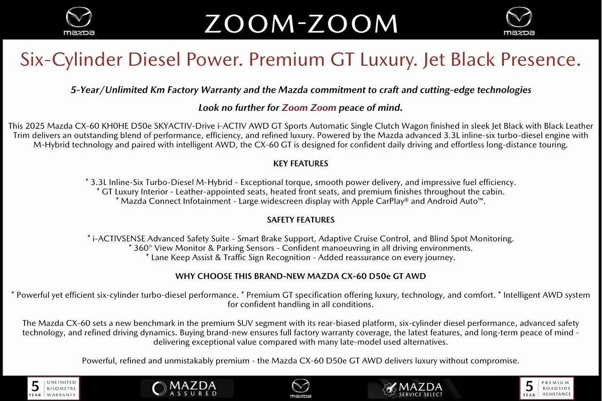 2025 Mazda CX-60 D50e GT KH Series