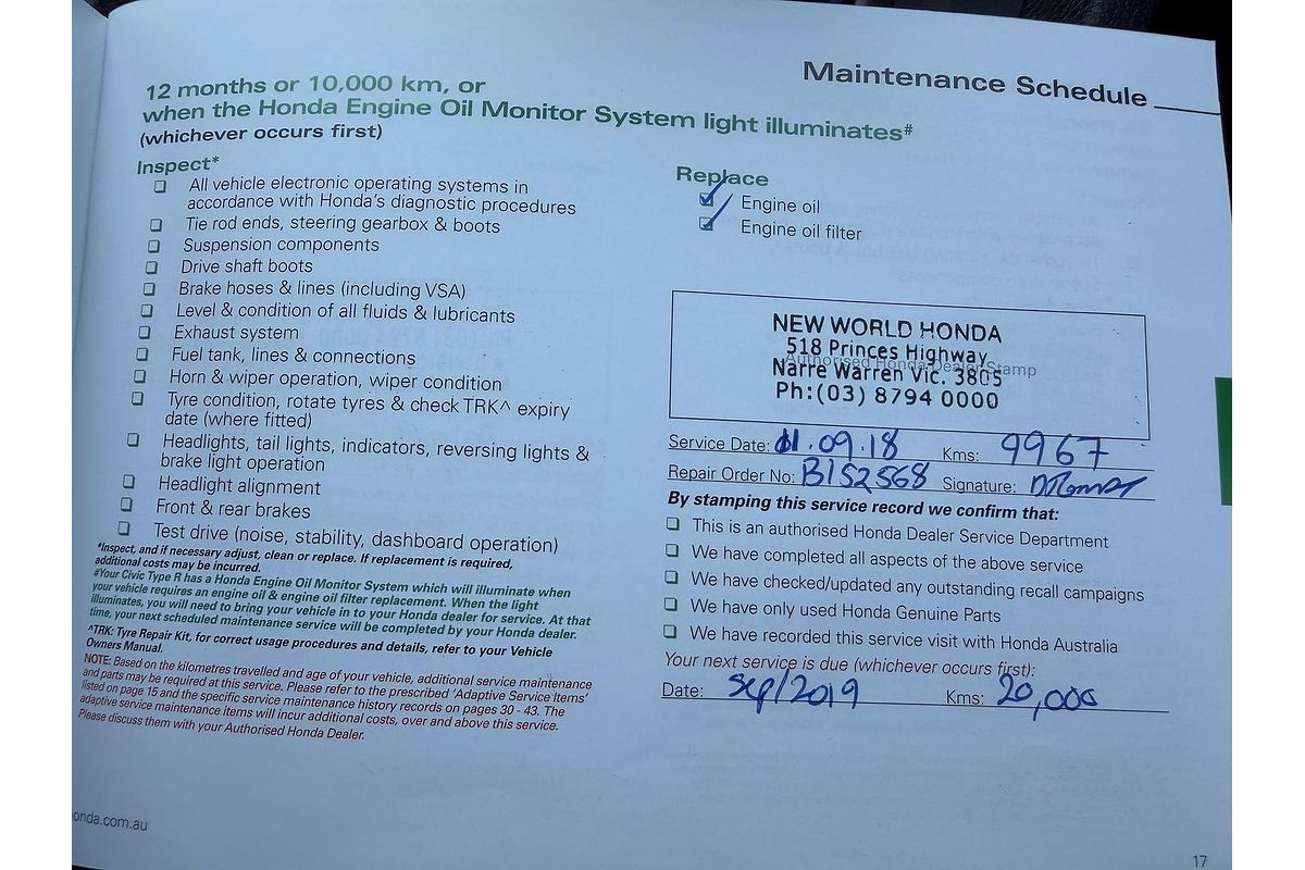 2017 Honda Civic Type R 10th Gen