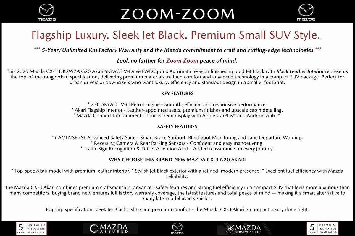 2025 Mazda CX-3 G20 Akari DK