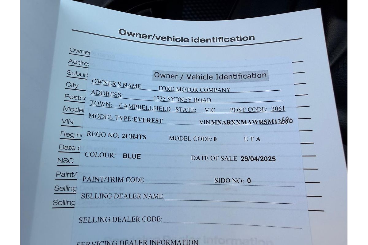 2025 Ford Everest Sport 2.0L