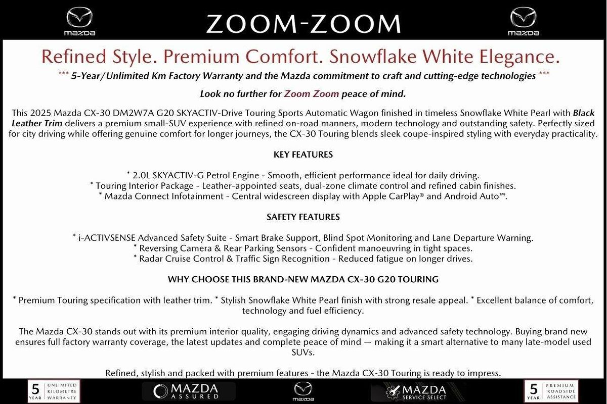 2025 Mazda CX-30 G20 Touring DM Series