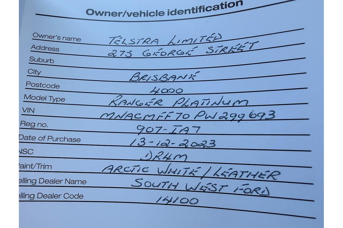 2023 Ford Ranger Platinum 4X4 3.0L