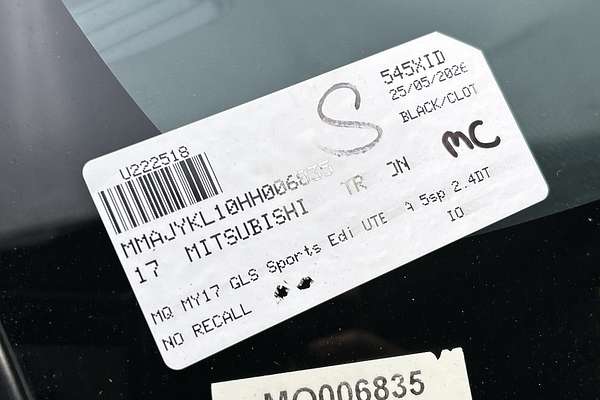 2017 Mitsubishi Triton GLS Sports Edition MQ 4X4 thumb-23