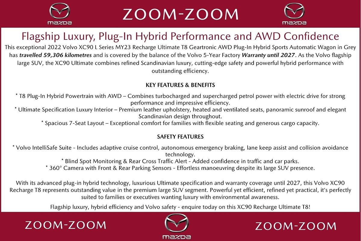 2022 Volvo XC90 Recharge Ultimate T8 Plug-In Hybrid