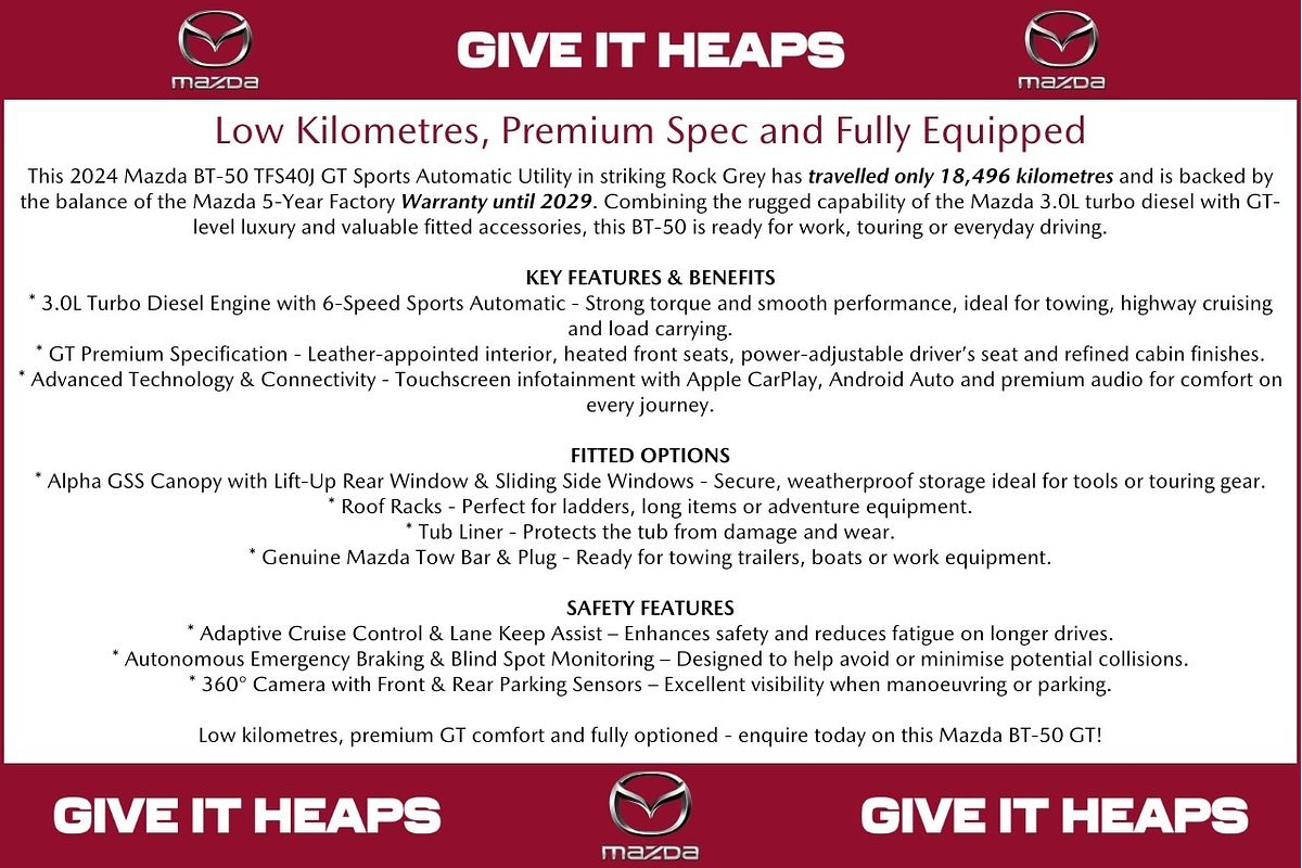 2024 Mazda BT-50 GT TF 4X4