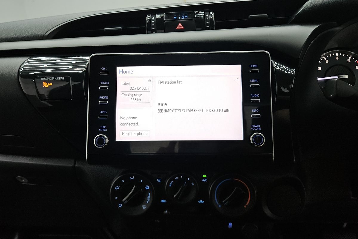 2020 Toyota Hilux Workmate TGN121R Rear Wheel Drive