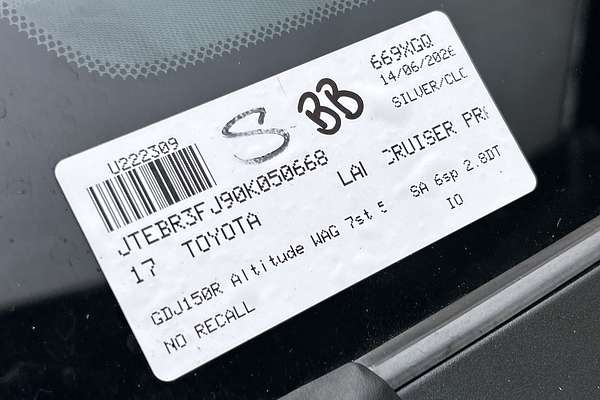 2017 Toyota Landcruiser Prado Altitude GDJ150R thumb-23