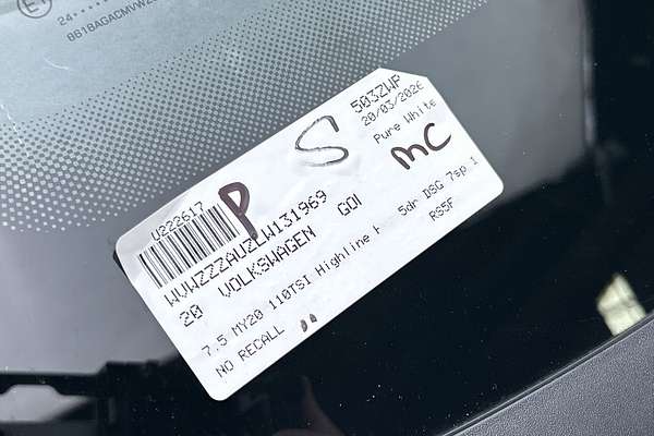 2020 Volkswagen Golf 110TSI Highline 7.5 thumb-23