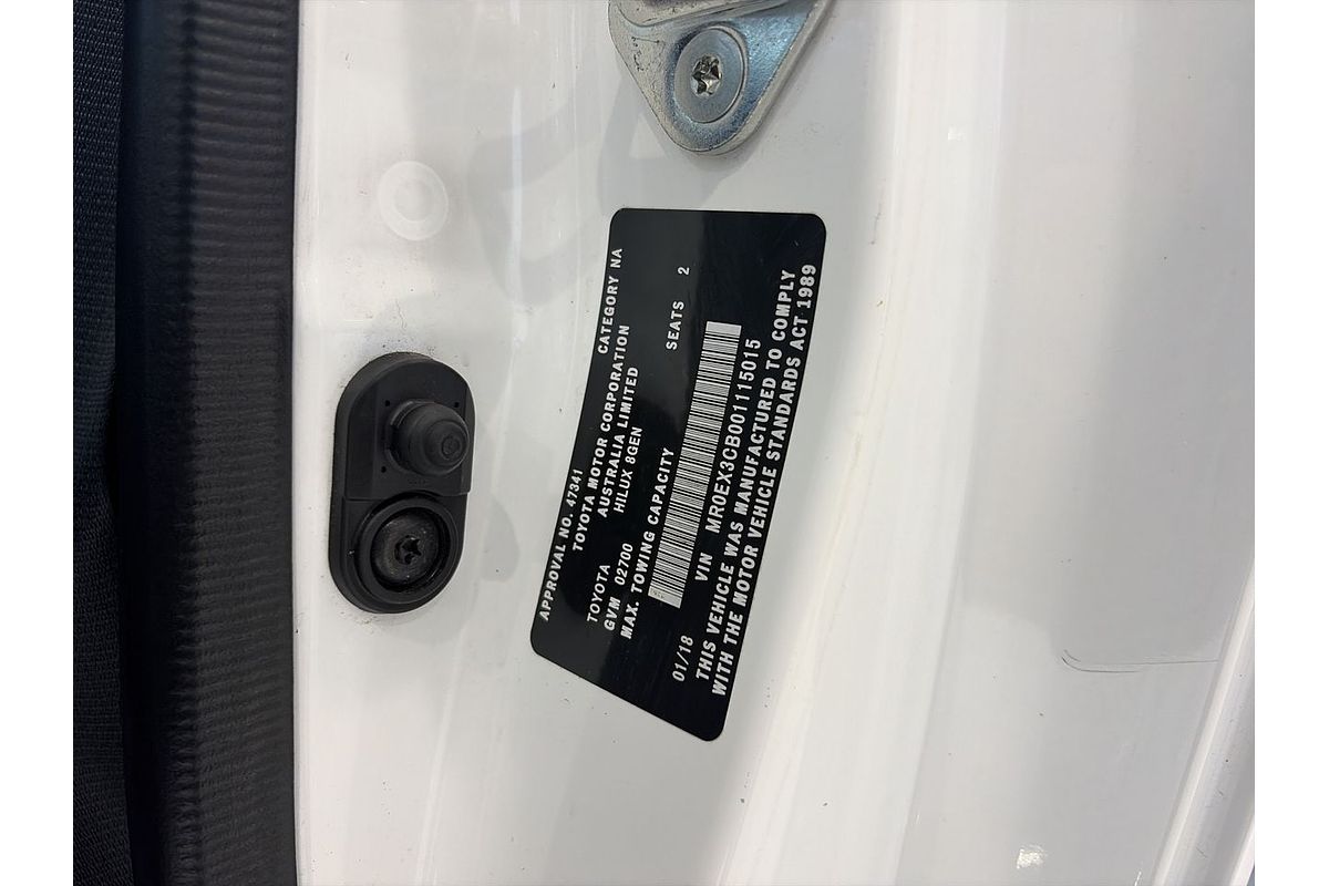 2017 Toyota Hilux Workmate TGN121R Rear Wheel Drive