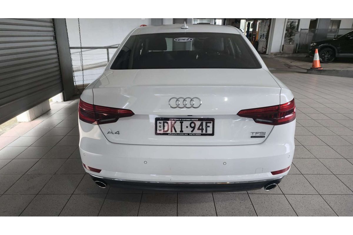 A4 F4 (B9) 2.0 TFSI S TRONIC SPORT 2.0L T4 TURBO DIRECT F/INJ 7 SP AUTO DUAL CLUTCH 4D SEDAN