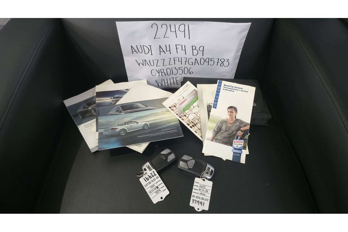 A4 F4 (B9) 2.0 TFSI S TRONIC SPORT 2.0L T4 TURBO DIRECT F/INJ 7 SP AUTO DUAL CLUTCH 4D SEDAN