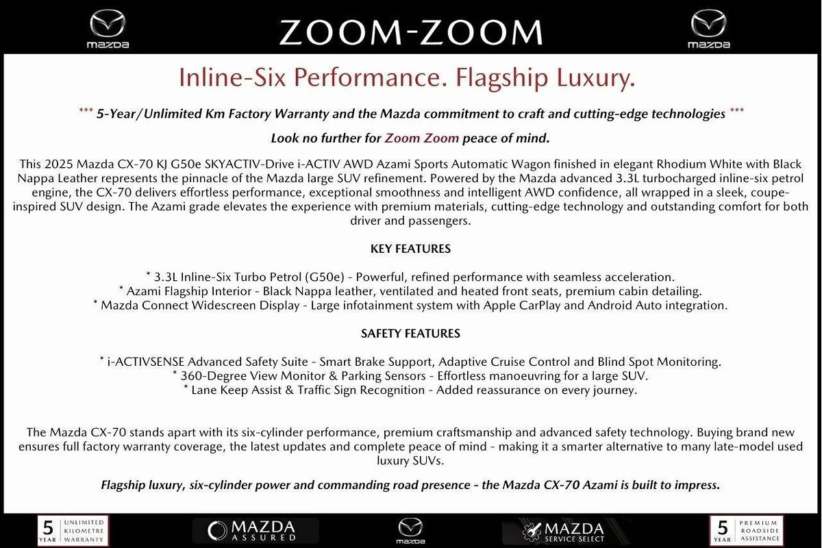 2025 Mazda CX-70 G50e Azami KJ