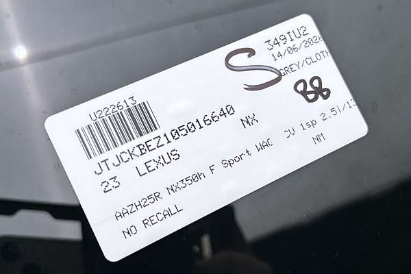 2023 Lexus NX NX350h F Sport AAZH25R thumb-23