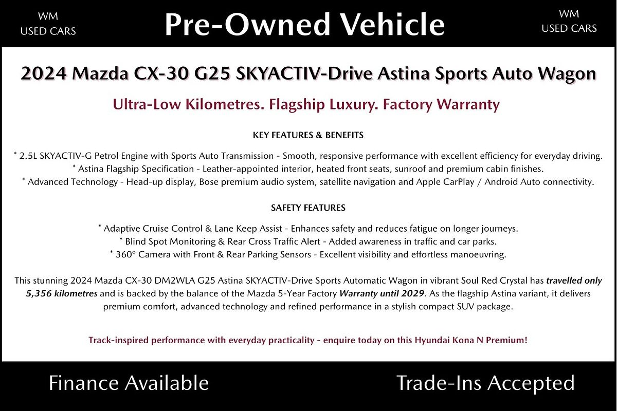2024 Mazda CX-30 G25 Astina DM Series
