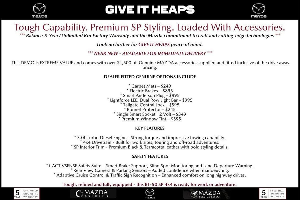2025 Mazda BT-50 SP TF 4X4