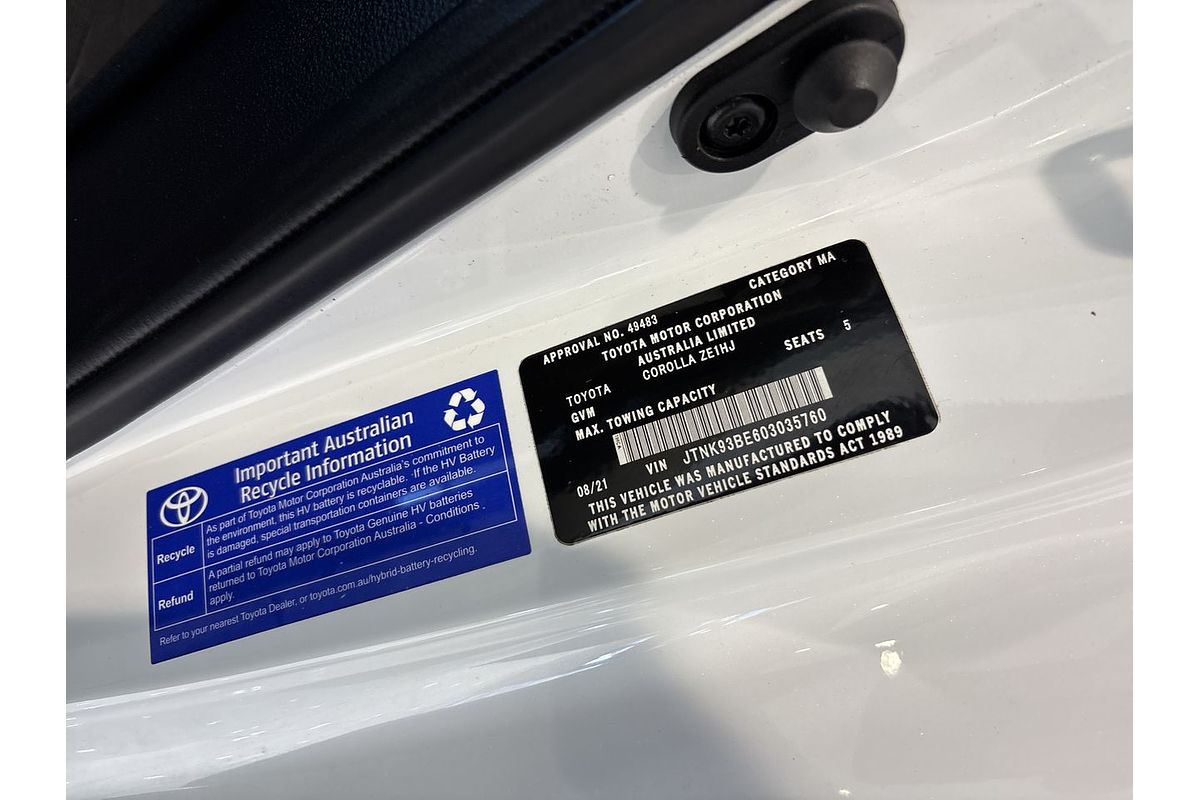 2021 Toyota Corolla Ascent Sport Hybrid ZWE211R