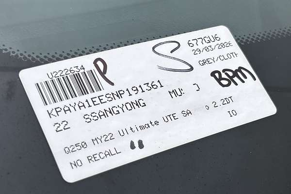 2022 SsangYong Musso Ultimate Q250 4X4 thumb-23