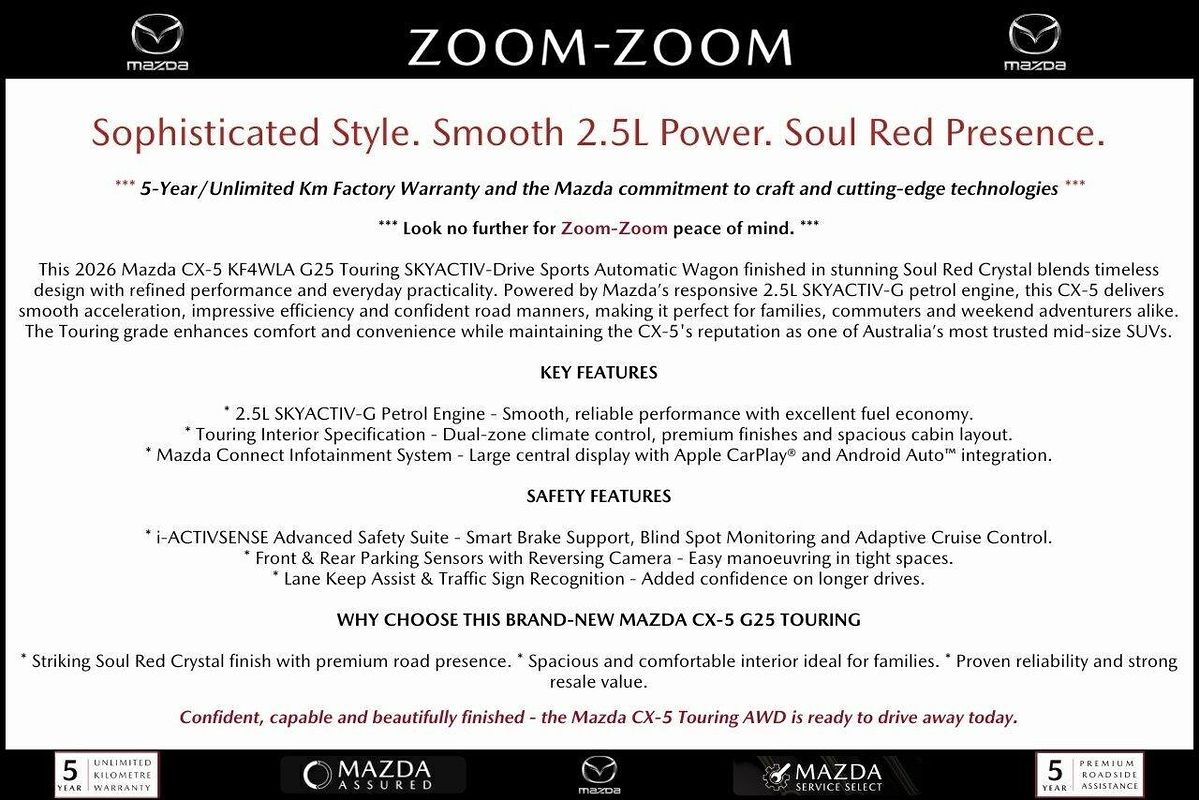 2026 Mazda CX-5 G25 Touring KF Series