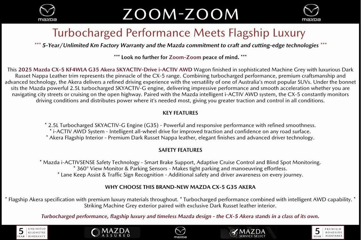 2025 Mazda CX-5 G35 Akera KF Series